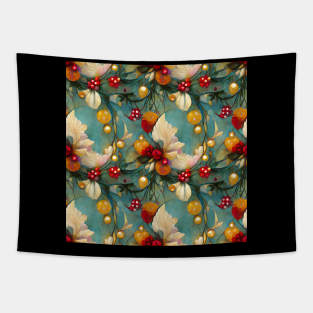 dreamy floral christmas Tapestry