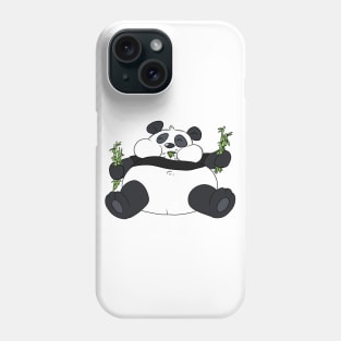 Fatty Panda Eating Bamboo Phone Case