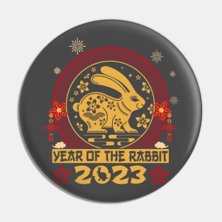 Happy Chinese New Year 2023 Year Of The Rabbit Lunar Year Pin