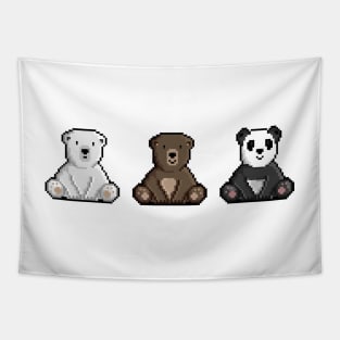 The Trio Bears | We Bears Pixel Art Tapestry