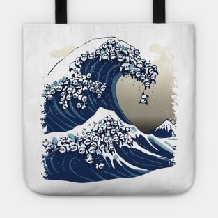 The Great Wave of Panda Tote