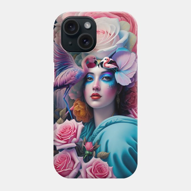 The Flamingos Lady Phone Case by ERArts