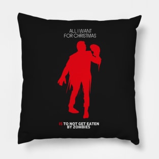 All I Want For Christmas Is To Not Get Eaten By Zombies (Zombie Brains) - Board Games Design - Board Game Art Pillow