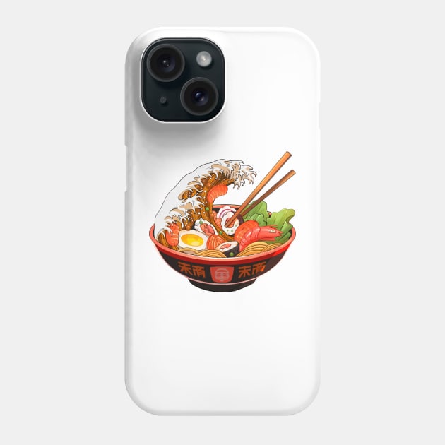 The Great Wave off Ramen T-Shirt Phone Case by felixantosart