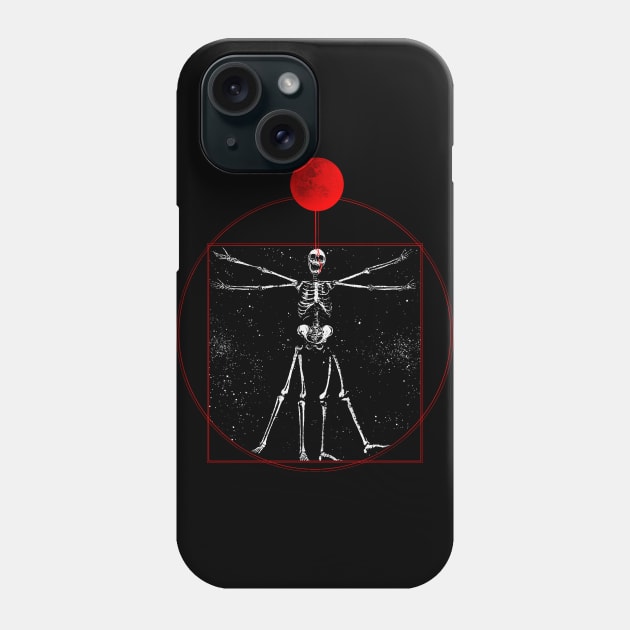 Vitruvian Skele-Man Phone Case by JumoArt