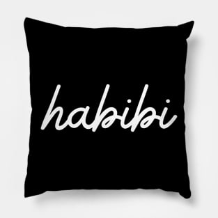 habibi - white Pillow