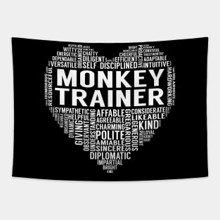 Monkey Trainer Heart Tapestry