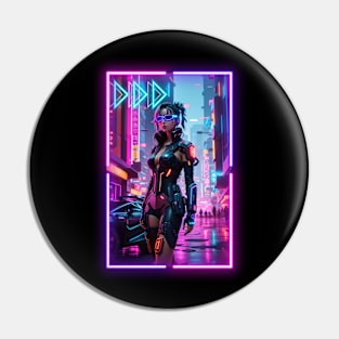 Cyberpunk City Girl! Pin