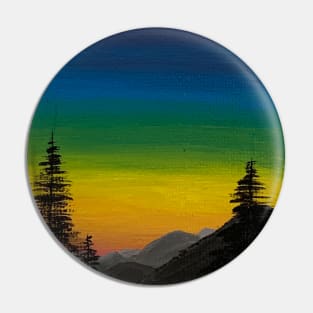 Rainbow sky Pin