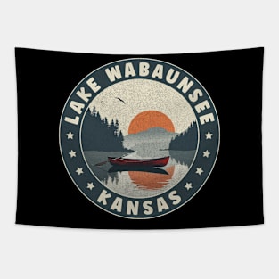 Lake Wabaunsee Kansas Sunset Tapestry