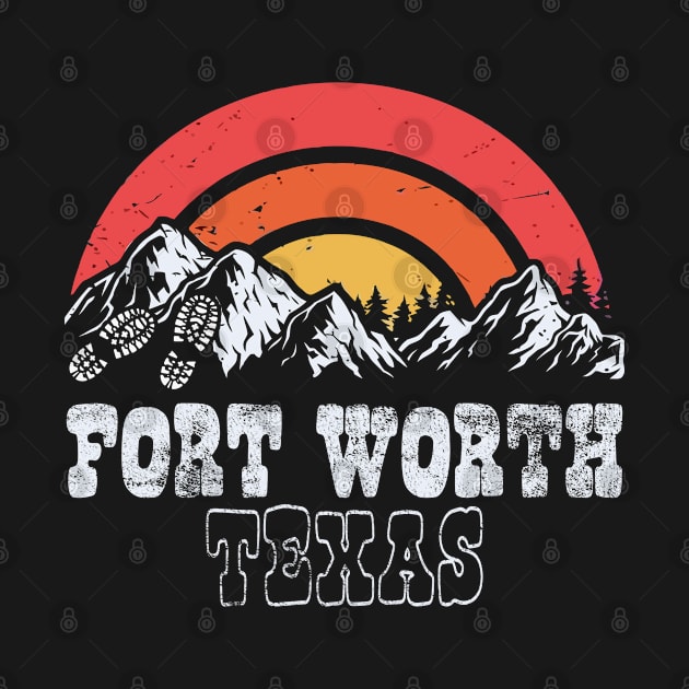 Fort Worth Texas Vintage Sunset Hiking by tropicalteesshop