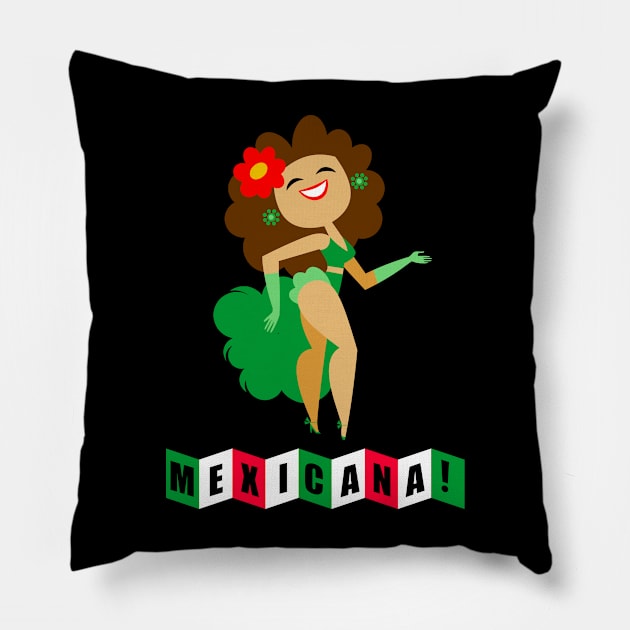 Mexicana Rumbera! Pillow by MEXOPOLIS