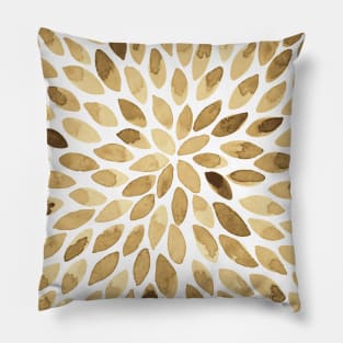 Watercolor brush strokes - brown Pillow