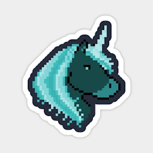 Pixel Spectral Black Unicorn Magnet