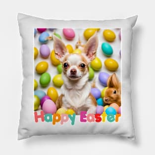 Here Comes the Easter Chihuahua! Pillow