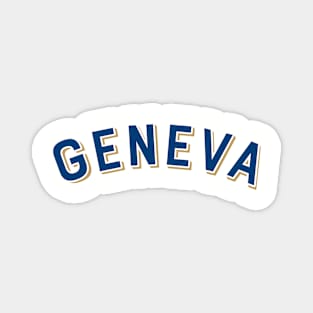 Geneva Switzerland Vintage Arched Type Magnet