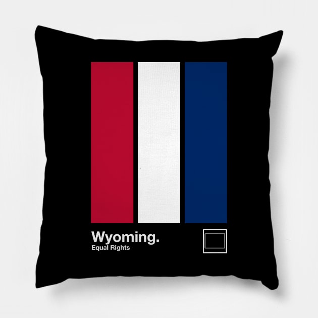 Wyoming State Flag // Original Minimalist Artwork Poster Design Pillow by DankFutura