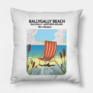 Ballygally Beach Northern Ireland Pillow