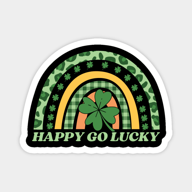 Happy Go Lucky Rainbow Clover Magnet by Skinite