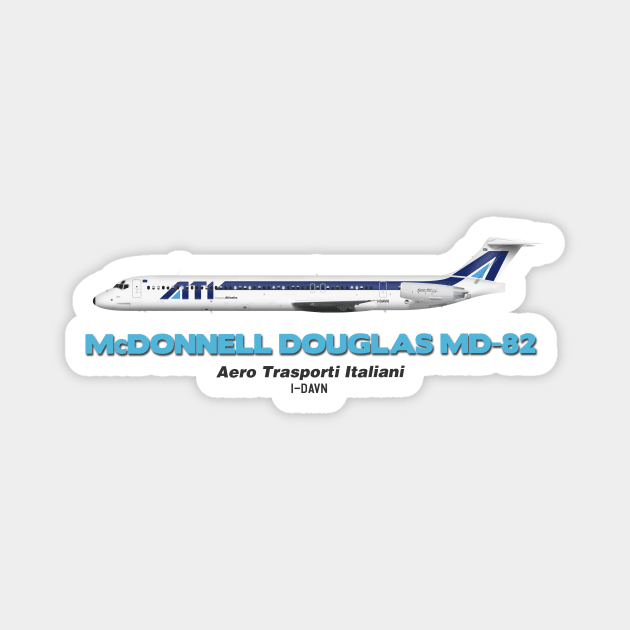 McDonnell Douglas MD-82 - Aero Trasporti Italiani Magnet by TheArtofFlying