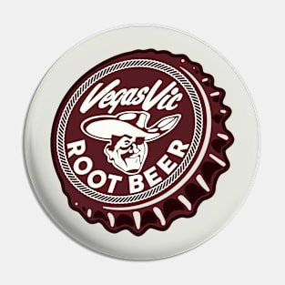 Vintage Vegas Vic Root Beer Soda Bottlecap Pin