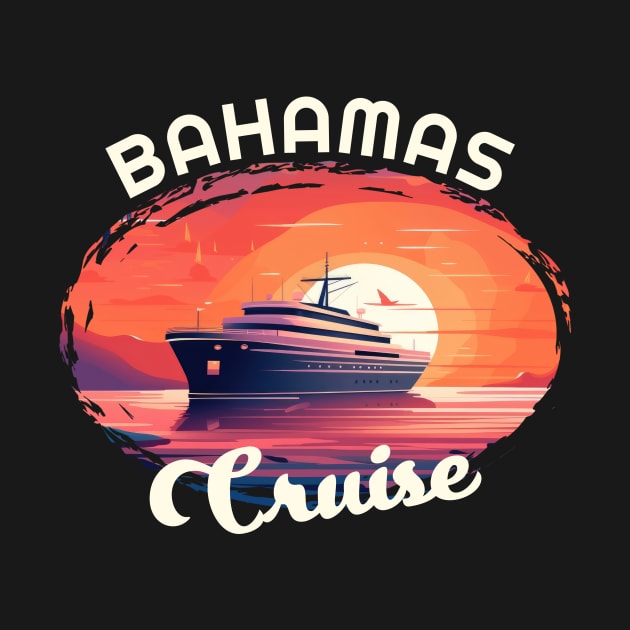 bahamas cruise 2024 - vintage retro gift by Crocodile Store