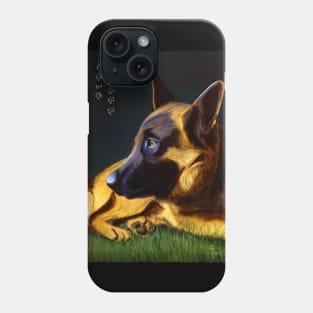 German Shepherd - Black Phone Case