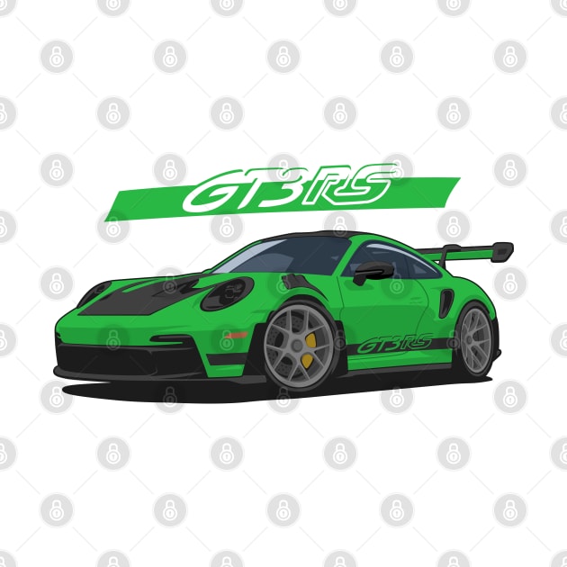 car 911 gt3 rs green by creative.z
