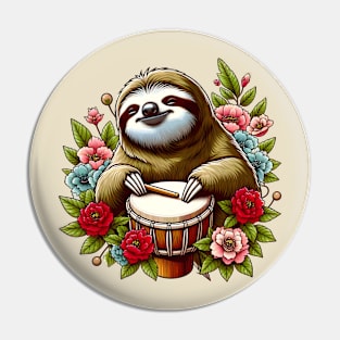 Djembe sloth Pin