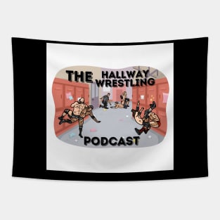 Hallway Wrestling Podcast NEW LOGO merch Tapestry