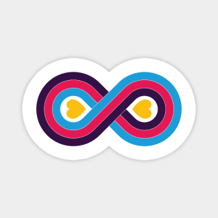 Polyamory Infinity Love Symbol - (New Pride Colors!) Magnet