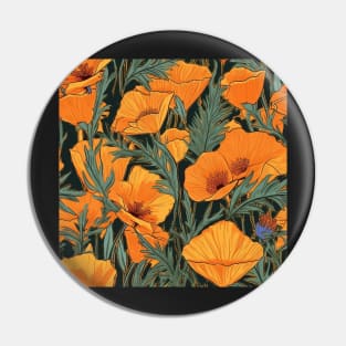 California Poppies Pin