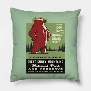 Great Smoky Mountains National Park FUNNY Bear. Pillow