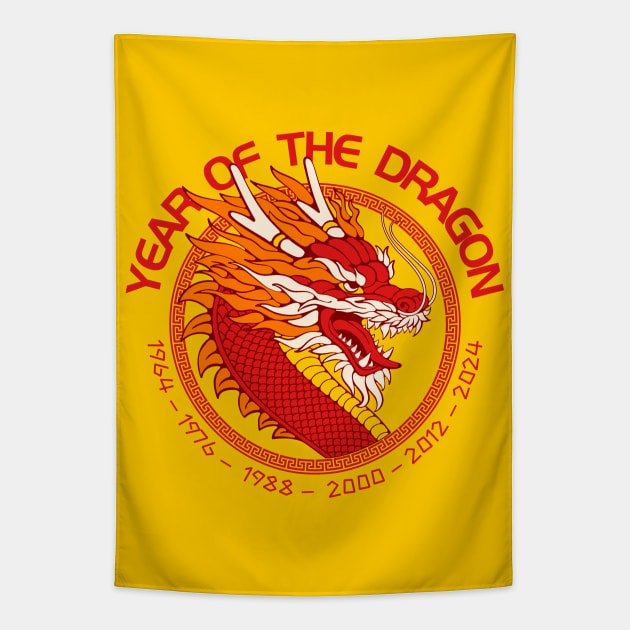 Chinese Year of the Dragon Tapestry by Ray Crimson