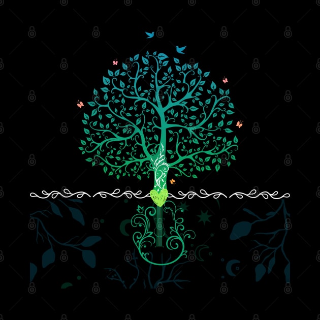 Nature Tree of Life Acoustic Guitar by Celestial Mystery