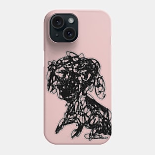 [BoutBoutBout] One Take Painting_Black Poodle "Haeduk" Phone Case