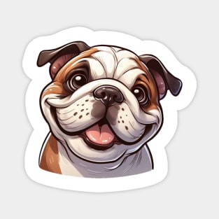 Cute Bulldog Illustration Magnet