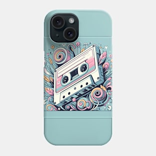 Retro music tape colorful design Phone Case