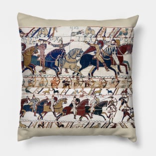 THE BAYEUX TAPESTRY NORMAN KNIGHTS AND ARCHERS Detail Pillow