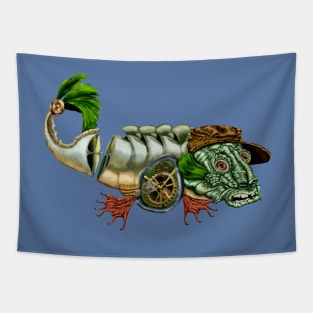 Bobart Spittle the steampunk archer fish Tapestry