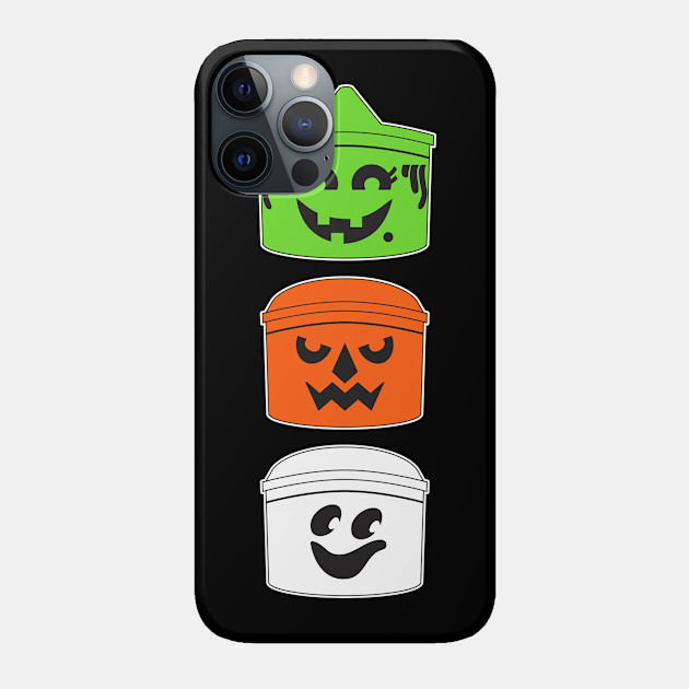 Vintage trick or treat buckets - Halloween - Phone Case