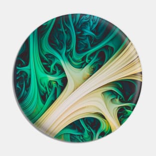 Tundara II. Sea-Green Abstract Art Pin