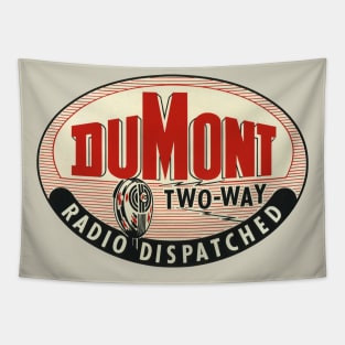 1940s Dumont Two-Way Radio Dispatched Taxi Sign Tapestry