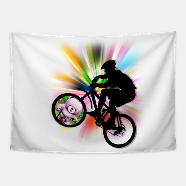 Bike Riding Tapestry by KC Morcom aka KCM Gems n Bling aka KCM Inspirations