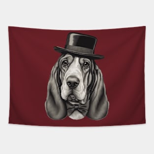 Basset Hound  in hat Tapestry