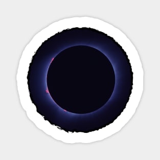 Total Eclipse Scribble Circle Frame Magnet