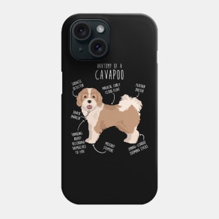 Parti Cavapoo Dog Anatomy Phone Case