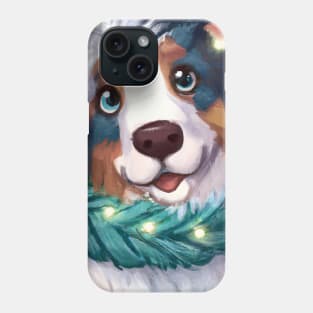 Cute Australian Shepherd Drawing Phone Case