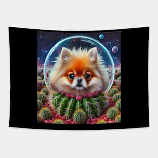 Pomeranian Cactus Garden Tapestry