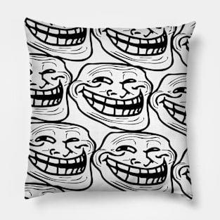 Funny Sarcastic Face Meme Emoticon Cool Pattern Pillow